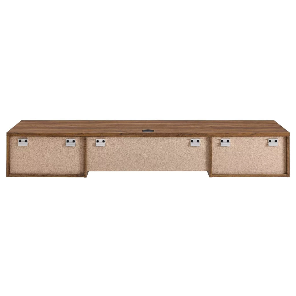 Wall Mount Wood Office Desk in Walnut Y546