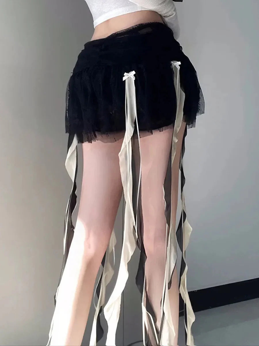 Dark Ribbon Mini Skirt R92700