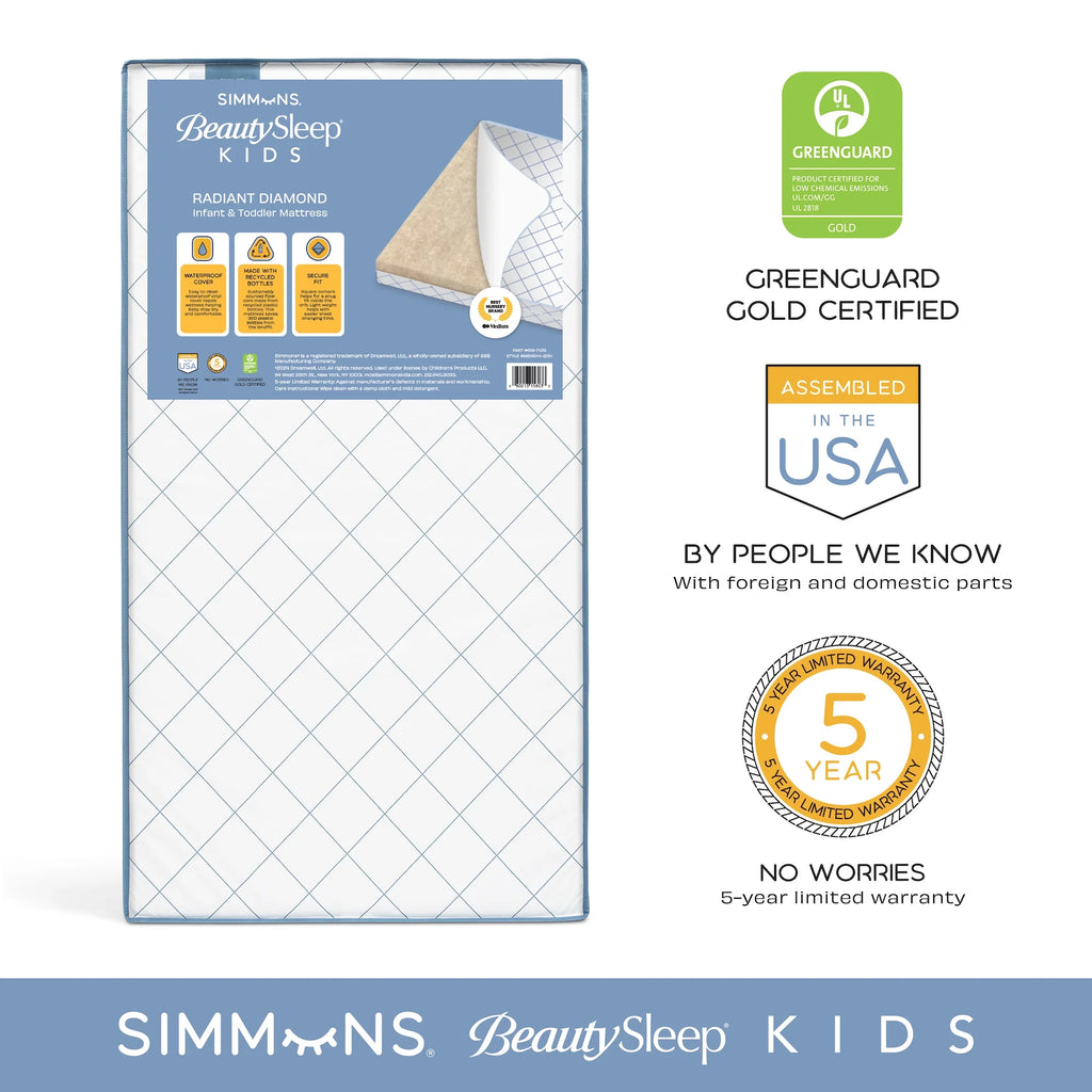 Waterproof Extra Firm Crib and Toddler Mattress R888