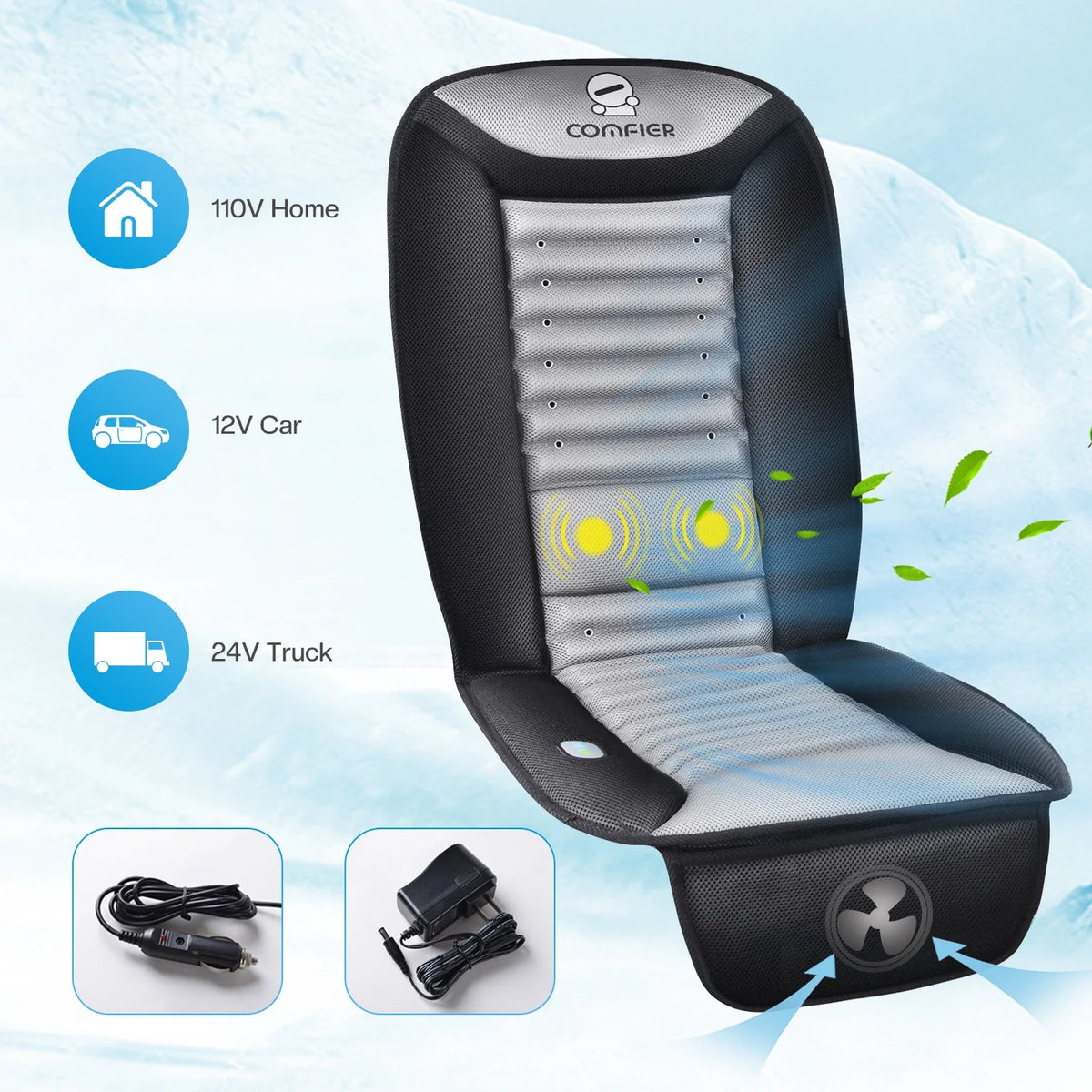 Car Seat Cushion with Back Massage N5699