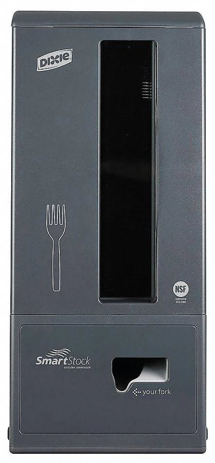 Fork Cutlery Dispenser, Gray, Capacity 160 I375