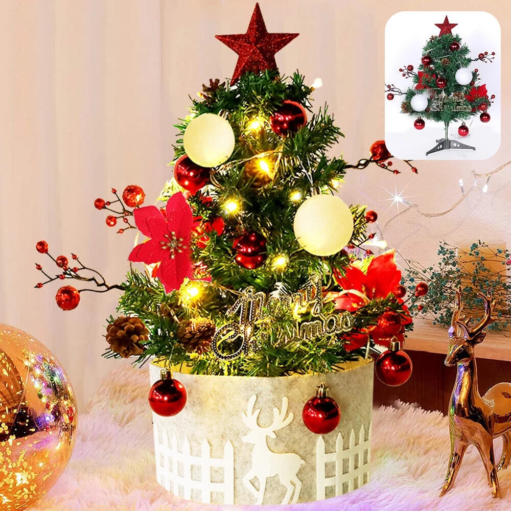 2ft Artificial Mini Christmas Pine Tree with Lights I841827