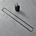 28-Inch Brushed 304 Stainless Steel Rectangle Shower Drain with Tile Insert Grate Z646