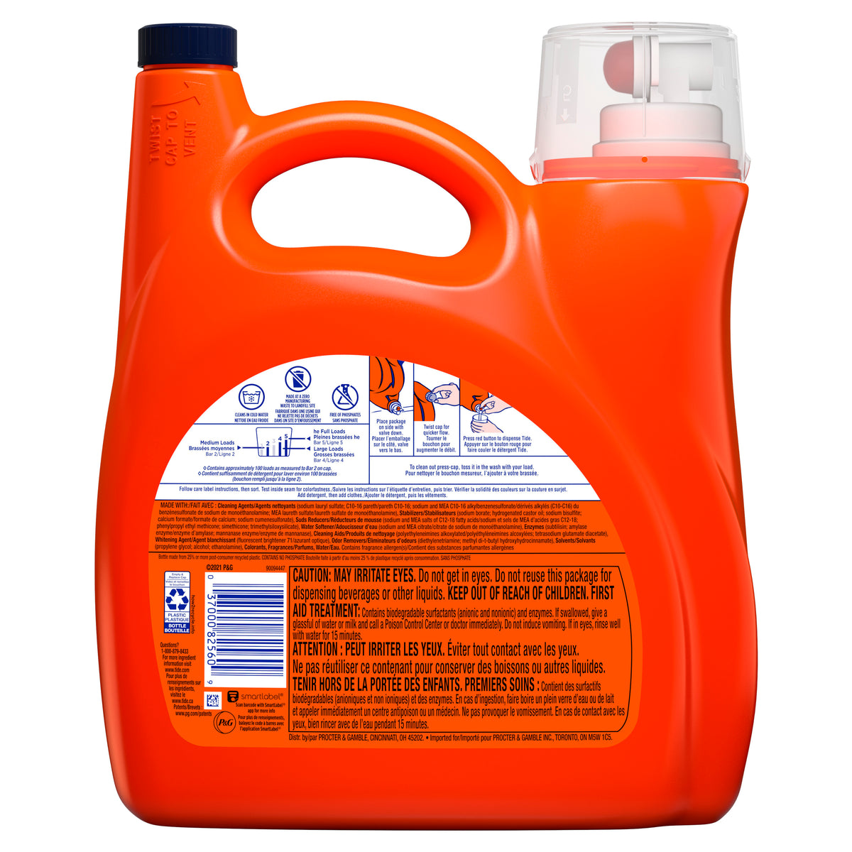 Tide Liquid Laundry Detergent, 154 fl oz, 100 Loads O714
