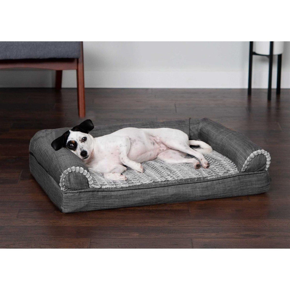 Luxe Fur & Performance Linen Sofa Bed H104111