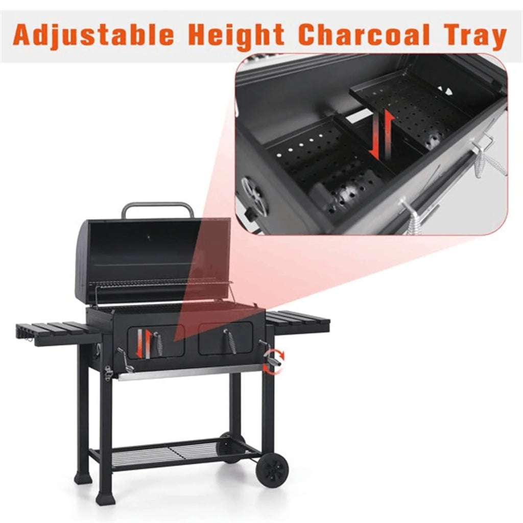 Charcoal Grill Portable BBQ Grill Black Q678