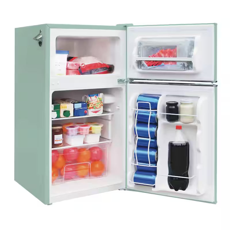 Mint 2 Door Retro Mini Fridge I80041
