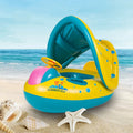 Inflatable Swimming Ring Baby Pool Float with Canopy Sunshade Roof T178