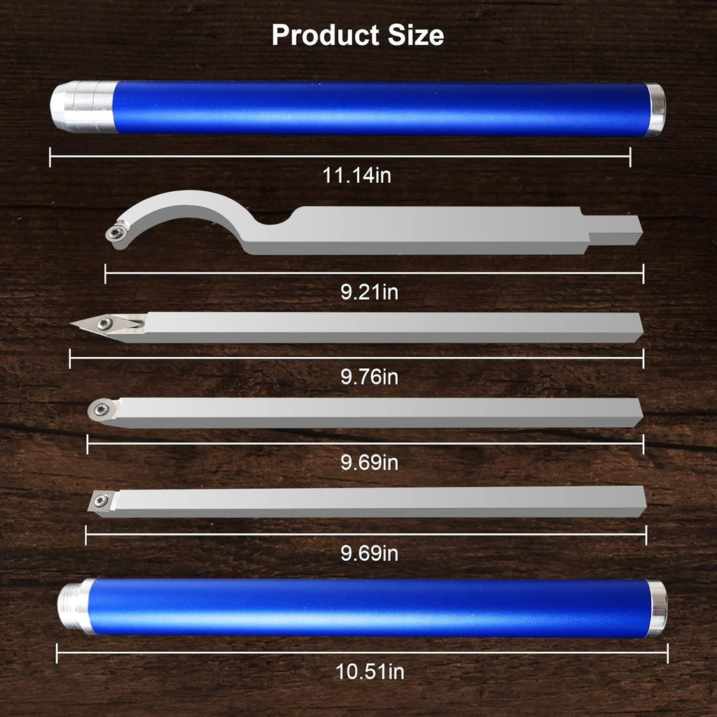 Carbide Tipped Wood Turning Lathe Tools with Removable Alloy Handle and Carbide Inserts W9713
