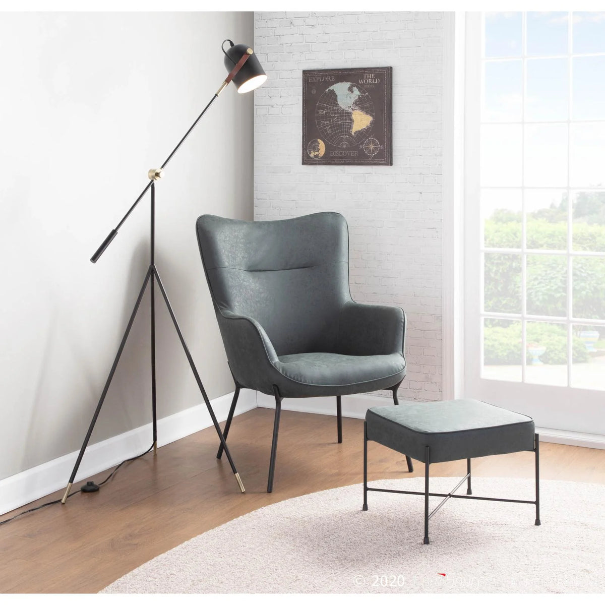 Lounge Chair with Ottoman V211201