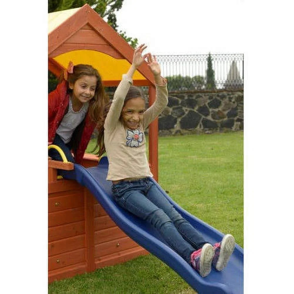 Wood Playhouse with Slide O4922