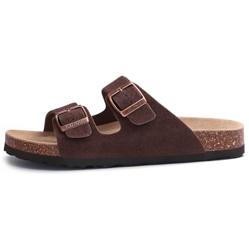 Women's Suede Adjustable Slide Sandals O382831