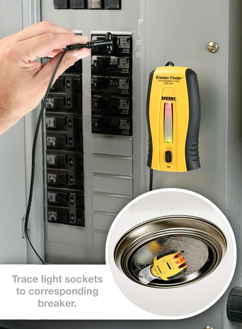 Circuit Breaker Finder and GFCI Tester, Yellow, Pack of 2 A274