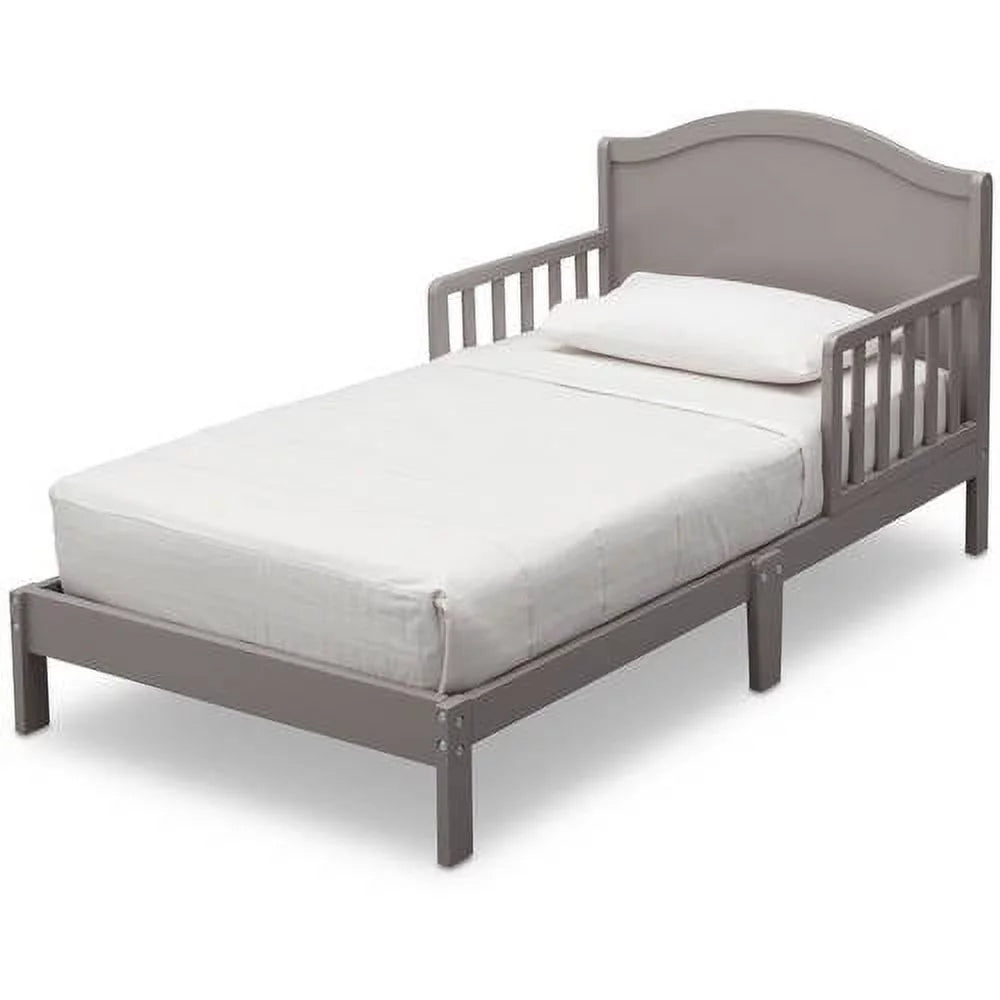Grey Toddler Bed with Attached Bed Rails S6810