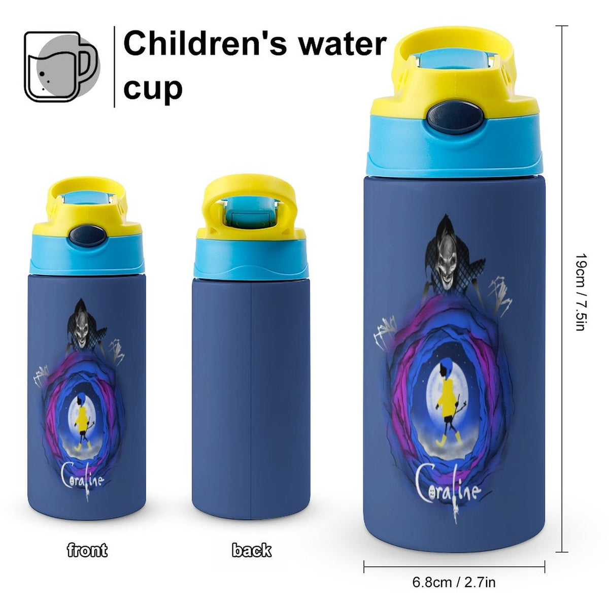 Insulated Stainless Steel Water Bottle with Straw V335568
