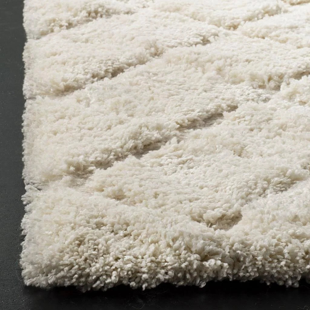 Creme Shag Square Rug G2945