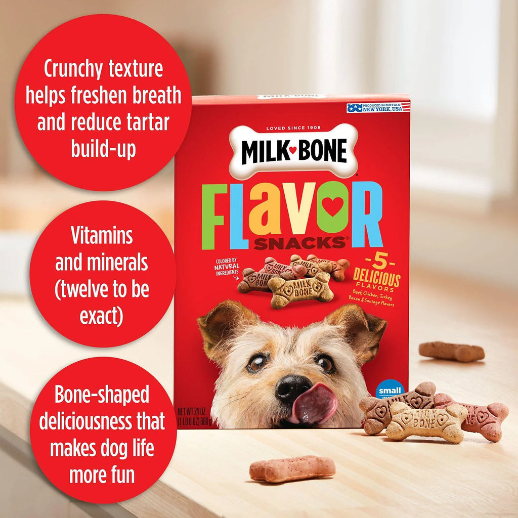 Beef Chicken Turkey and Bacon Flavor Dog Biscuit Treats 7 lb K566