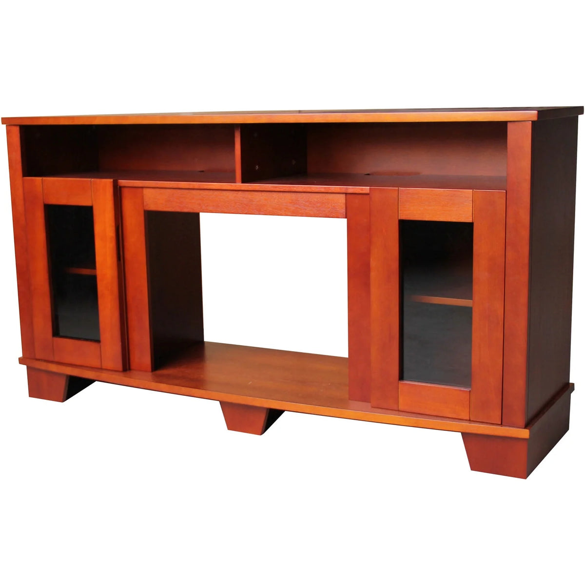 Electric Fireplace Heater with Cherry TV Stand N813