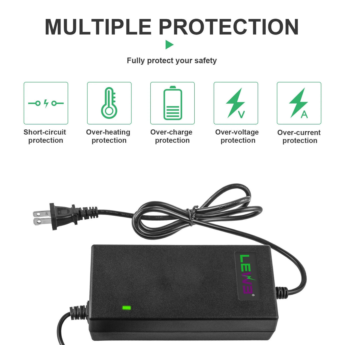 67.2V 2A 60V 16S Li-ion Battery Charger Adapter R9310
