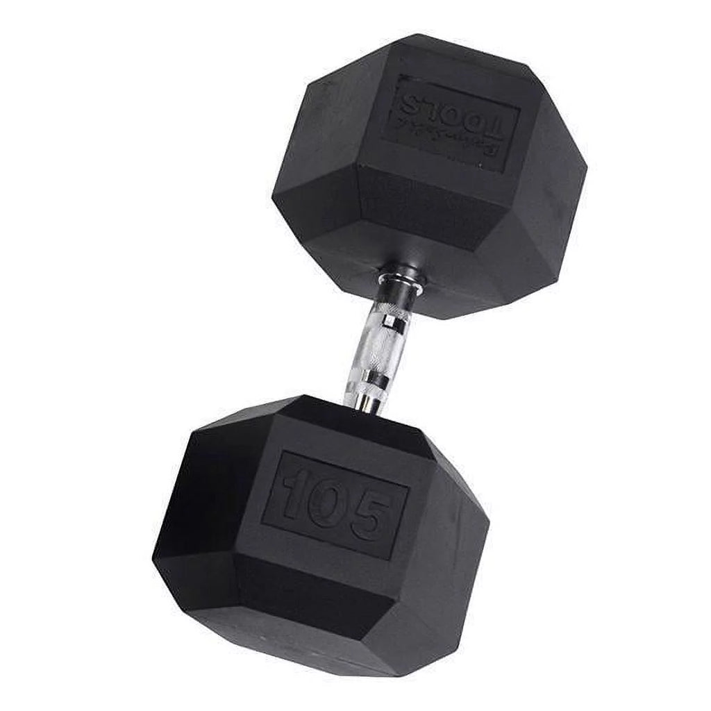 Rubber Coated Hex Dumbbells 55 lb X39113