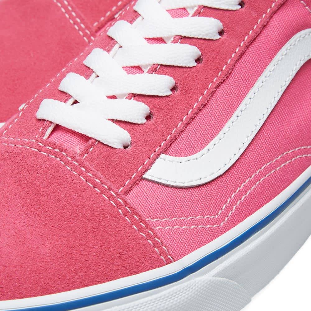 Carmine Rose True White Suede Canvas Old Skool Shoes P76030