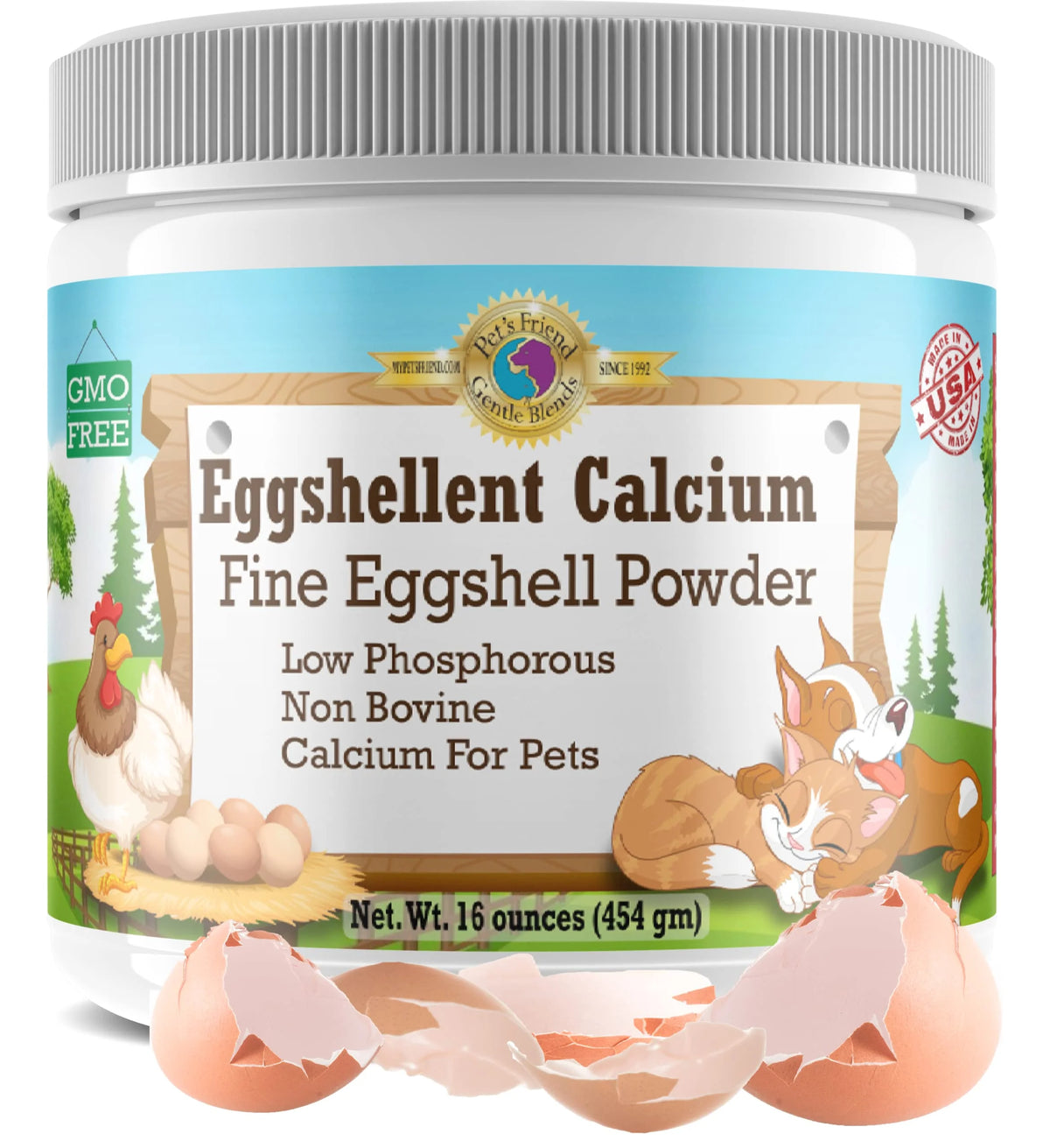 Eggshell Powder Calcium Supplement for Dogs and Cats 16 oz B3551