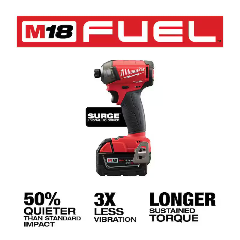 18V Lithium-Ion Brushless Cordless 1/4 in. Hex Impact Driver Kit with Pin Nailer & 2.0 Ah Battery X947
