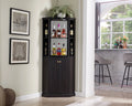 Black Corner Bar Cabinet F821929