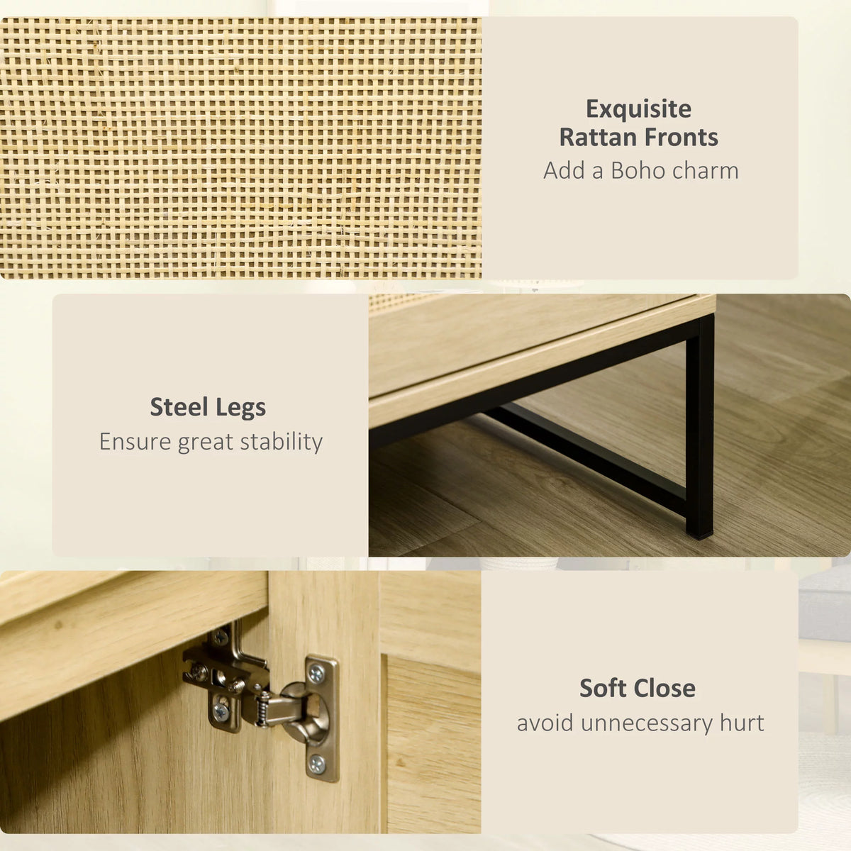 Natural Rattan Storage Sideboard N664808