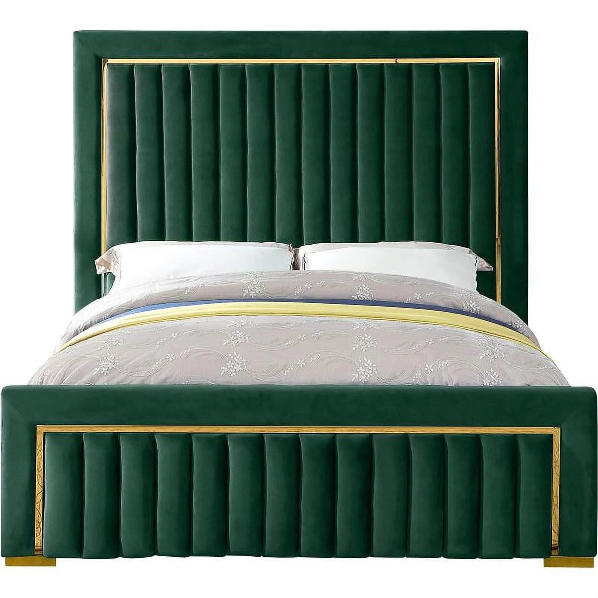 Solid Wood Velvet Queen Bed M180