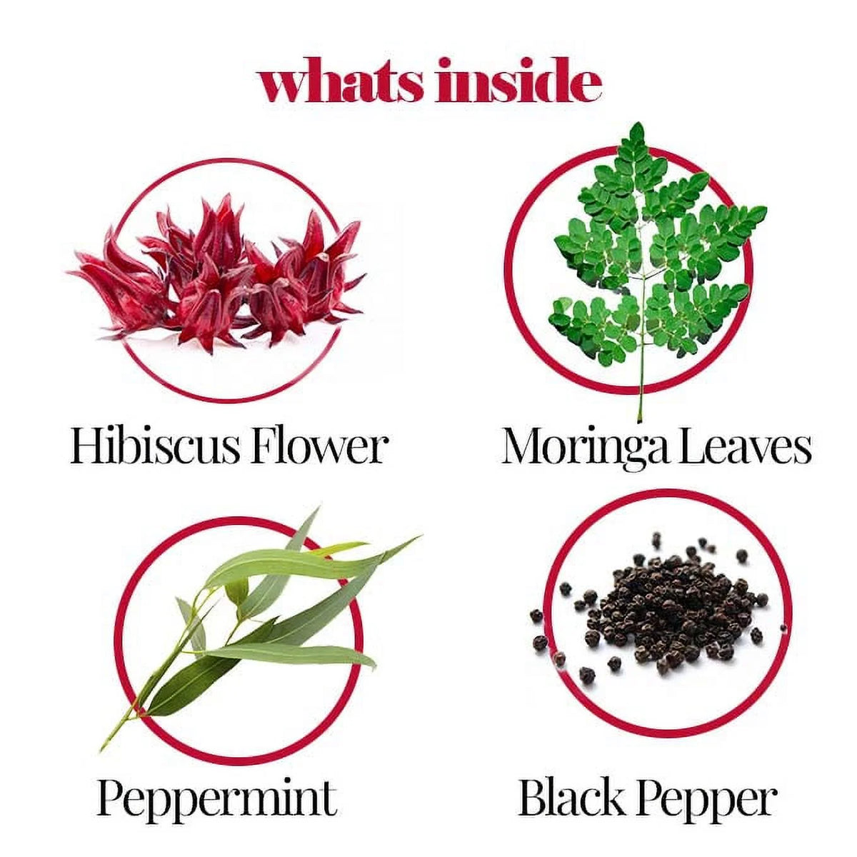 150 Organic Hibiscus Black Pepper Herbal Tea Bags 10oz L657