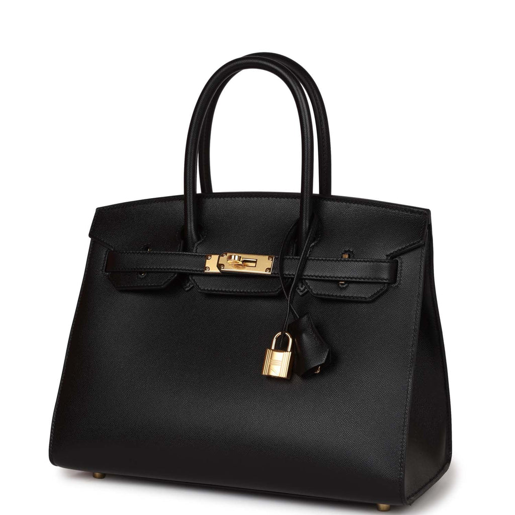 Black Leather Handbag P419