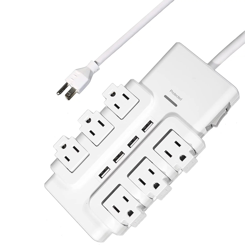 6 Outlet Surge Protector with 4 USB Ports U597
