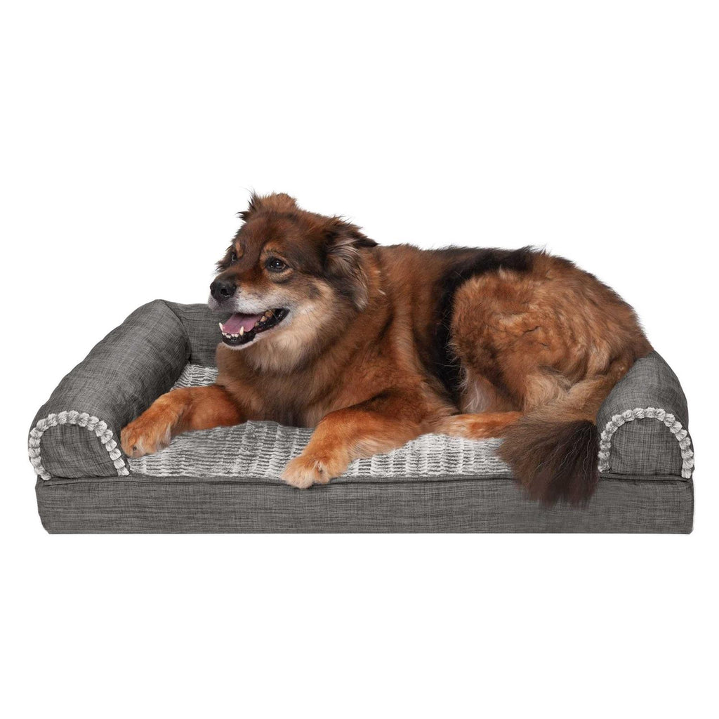 Luxe Fur & Performance Linen Sofa Bed H104111