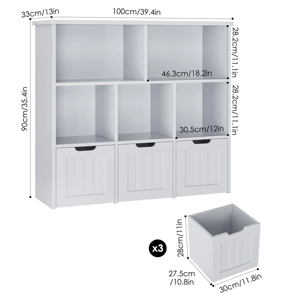 5 Cube Storage Organizer with Drawers N198