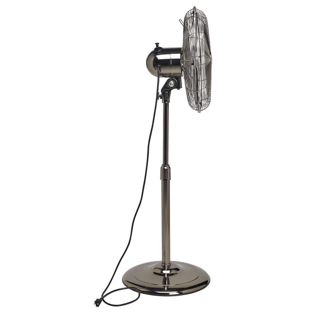 49" Black Adjustable Height Standing Floor Fan O937