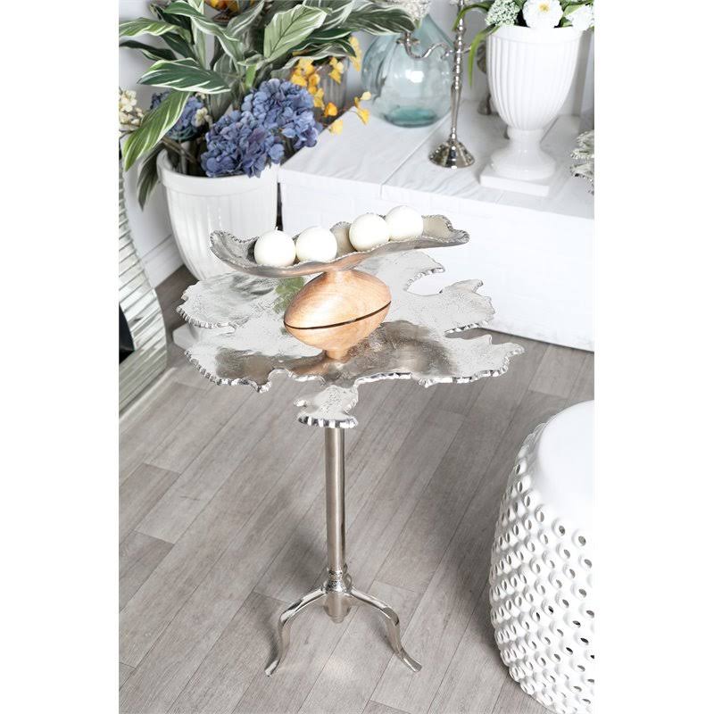 Silver Aluminum Accent Table V50693