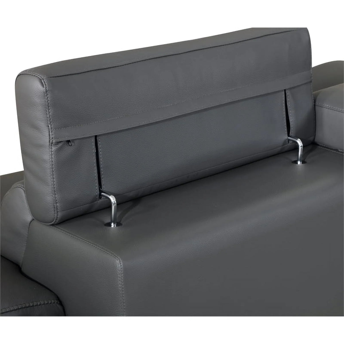 87" Genuine Italian Leather Sofa Dark Gray S415935