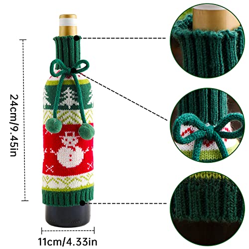 Knitted Christmas Wine Bottle Cover 3PCS E97604