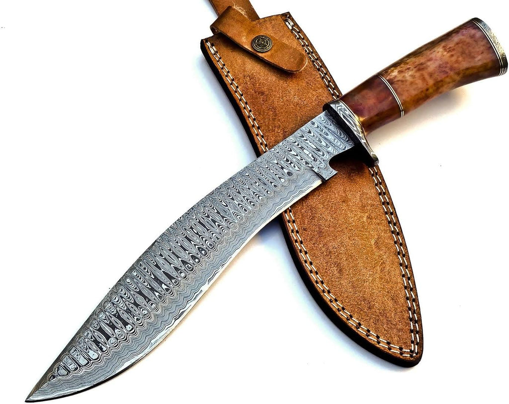 Handmade Damascus Steel 15 Inches Kukri Knife I670020