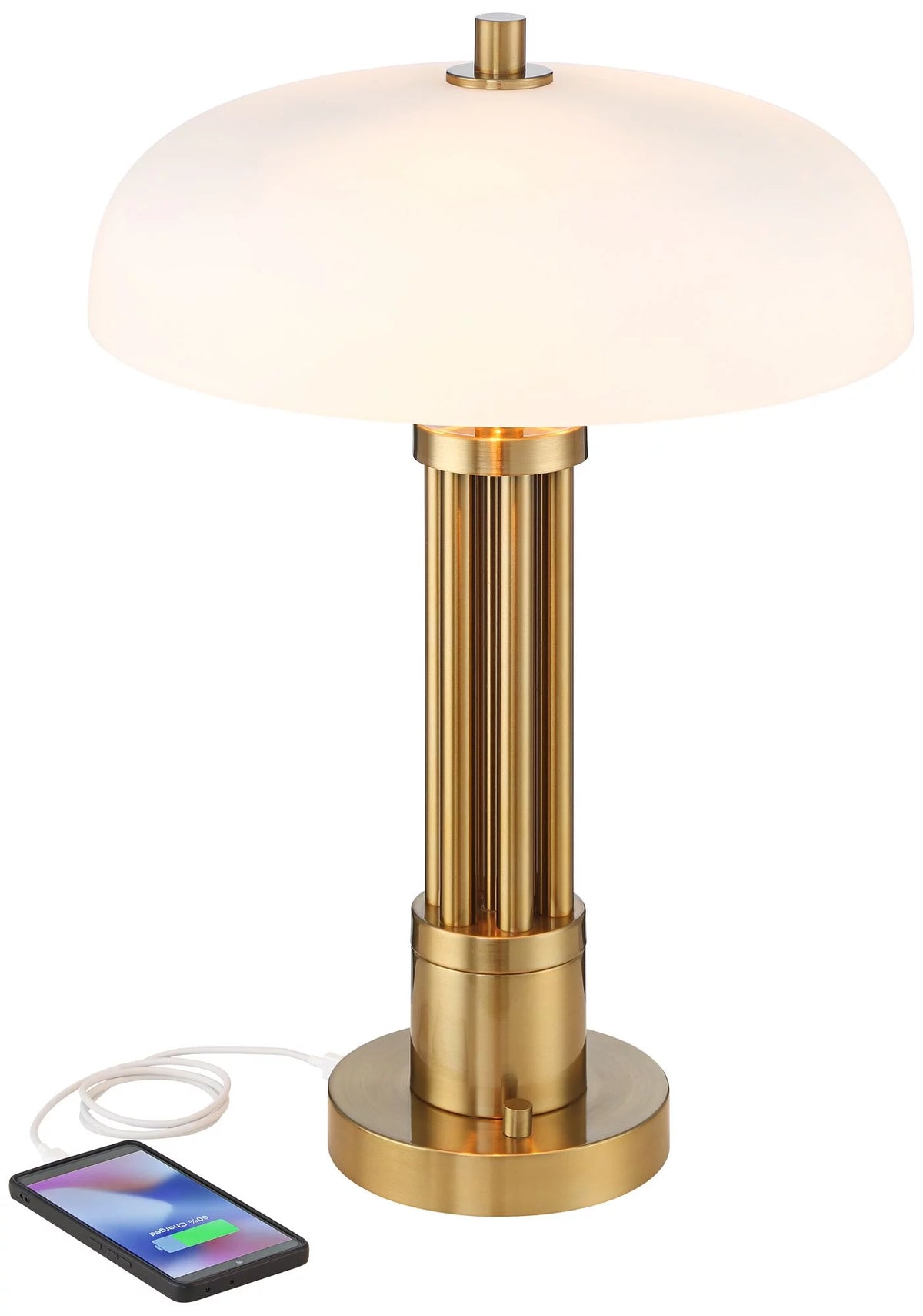 Mid Century Modern Accent Table Lamp with USB Ports C137