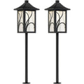 Black LED Landscape Path Light Set of 2 G223485