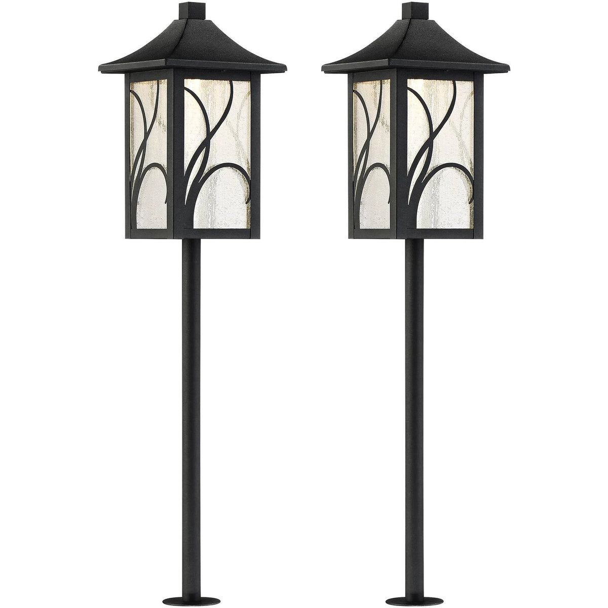 Black LED Landscape Path Light Set of 2 G223485